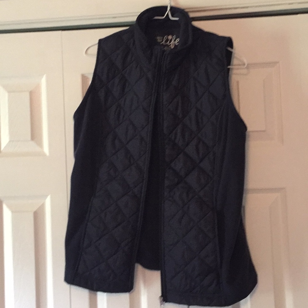 Blue fleece vest